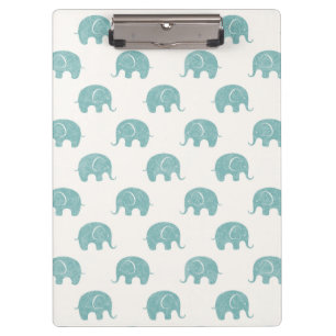 Porte-bloc Motif mignon turquoise d'éléphant