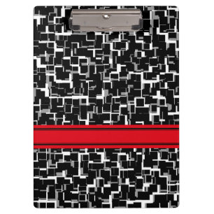 Porte-bloc Motif numérique camouflage noir blanc rouge