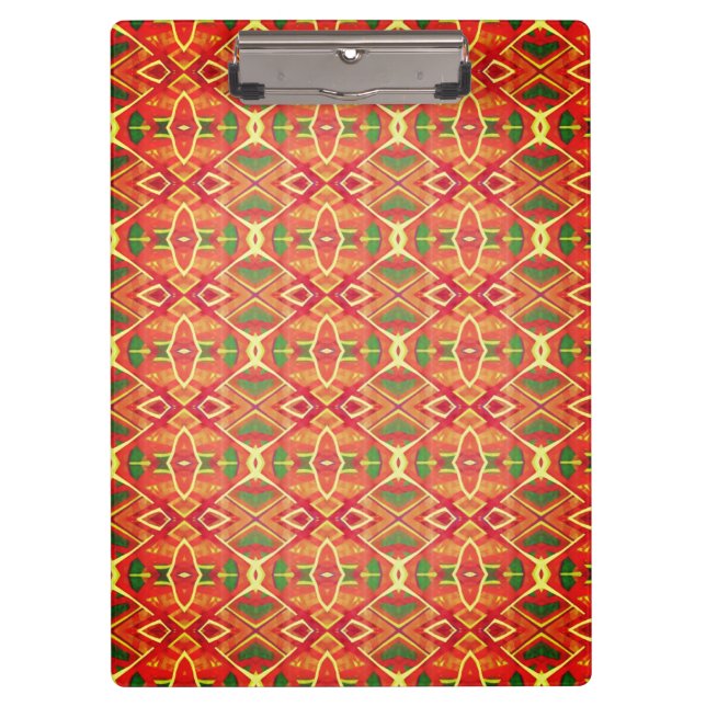 Porte-bloc Motif orange et vert (Devant)