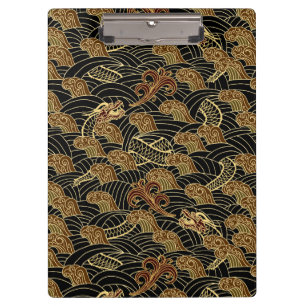 Porte-bloc Motif oriental de dragon de mer