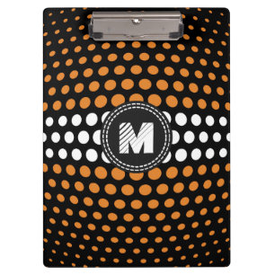 Porte-bloc Motif Pois Monogram White & Bronze