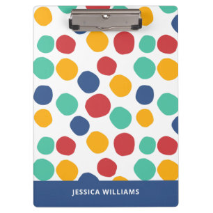 Porte-bloc Motif Polka Abstrait joli et coloré