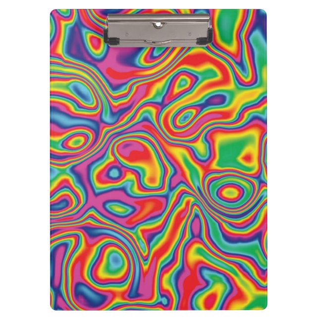 Porte-bloc Motif psychédélique d'huile d'arc-en-ciel (Devant)