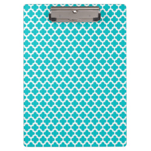 Porte-bloc Motif Quatrefoil Turquoise