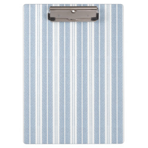 Porte-bloc Motif rayé à chevrons bleu doux et fougère