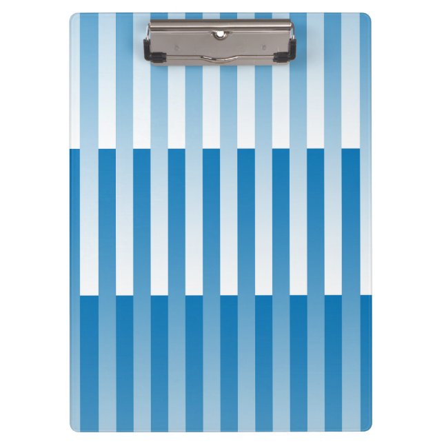 Porte-bloc Motif rayé bleu blanc (Devant)