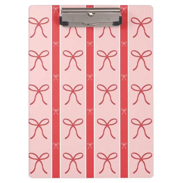 Porte-bloc Motif rayé de ruban rose mignon (Devant)