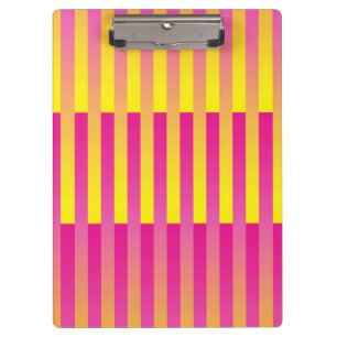 Porte-bloc Motif rayé orange jaune rose