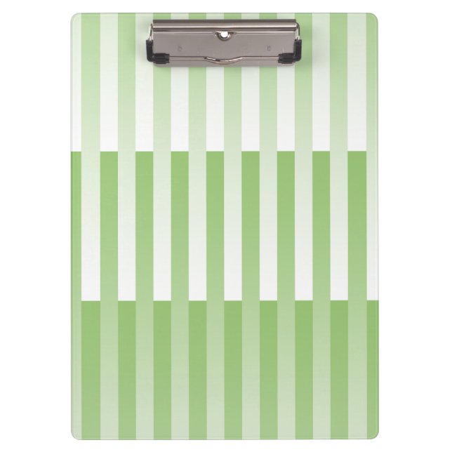 Porte-bloc Motif rayé vert blanc (Devant)