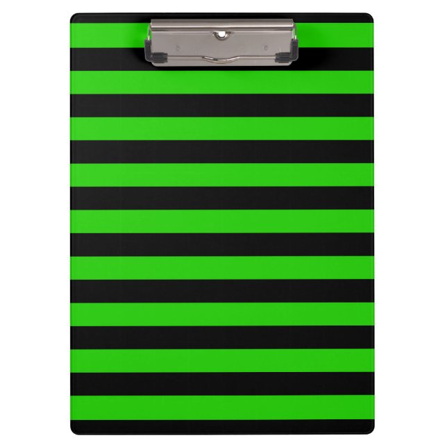 Porte-bloc Motif rayé vert et noir gras (Devant)