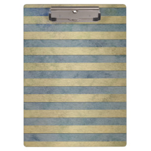 Porte-bloc Motif Rayures Or et Gris