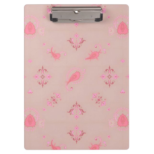 Porte-bloc Motif rose Paisley (Devant)