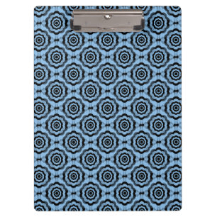 Porte-bloc Motif sans couture de fleur noir bleu