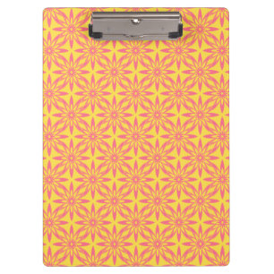Porte-bloc Motif sans couture de fleurs jaunes roses
