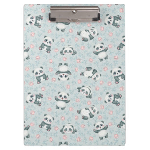 Porte-bloc Motif sans couture de pattes de panda mignonnes et