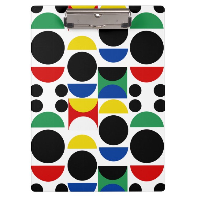 Porte-bloc Motif scandinave du Bauhaus du milieu du siècle (Devant)