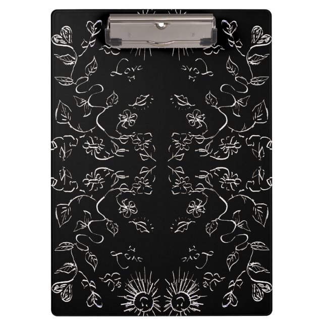Porte-bloc Motif Soleil Et Fleurs (Devant)