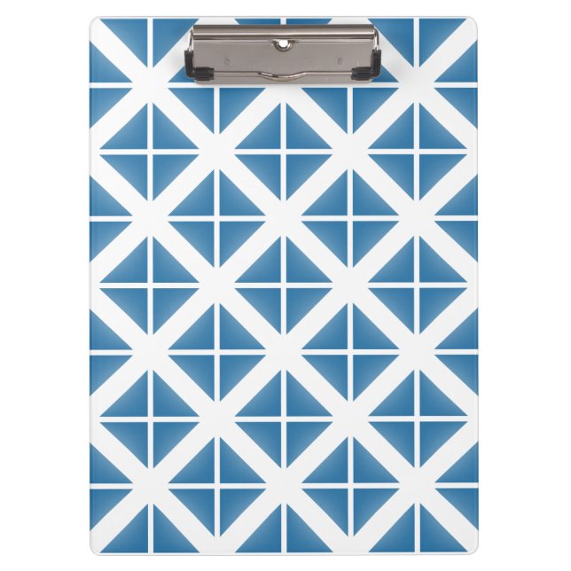 Porte-bloc Motif triangle bleu tendance (Devant)
