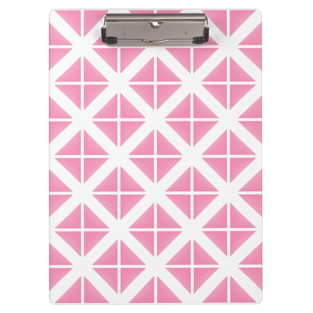 Porte-bloc Motif triangle rose tendance (Devant)