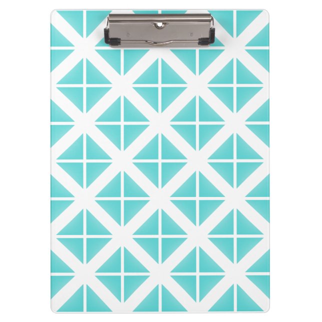Porte-bloc Motif Triangle tendance Turquoise (Devant)