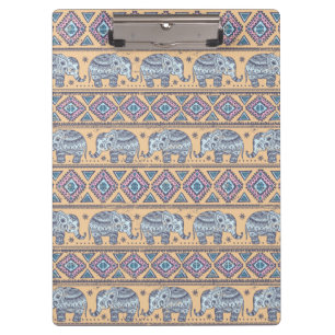 Porte-bloc Motif tribal d'éléphant ethnique bleu