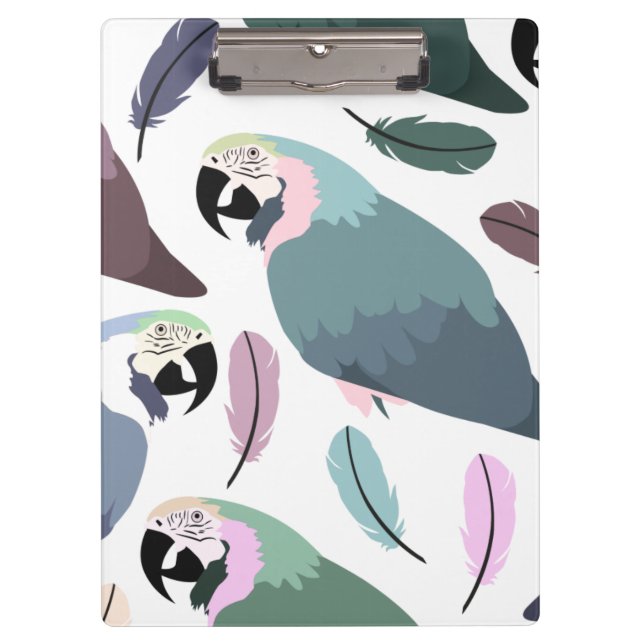 Porte-bloc Motif tropical de perroquets modernes  (Devant)