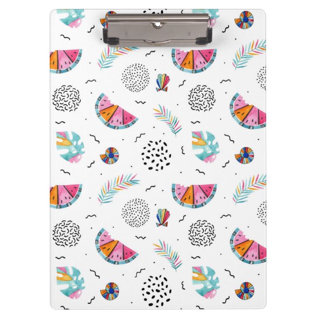 Porte-bloc Motif tropical d'été de style de Memphis (Devant)