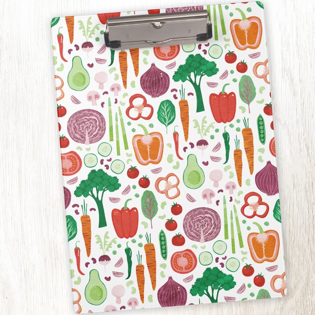 Porte-bloc Motif végétal moderne (Fun vegetable food pattern clipboard)