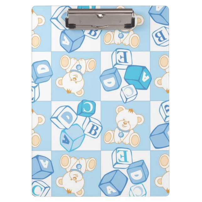 Porte-bloc Motif vérifié d'ours de nounours (Devant)