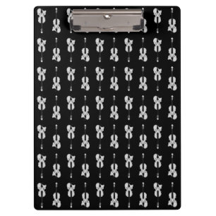 Porte-bloc Motif violon - noir et blanc