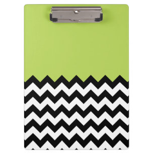 Porte-bloc Motif Zigzag noir et blanc, Chevron, Vert