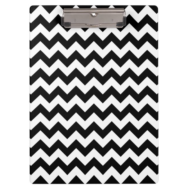 Porte-bloc Motif Zigzag noir et blanc, Motif Chevron (Devant)