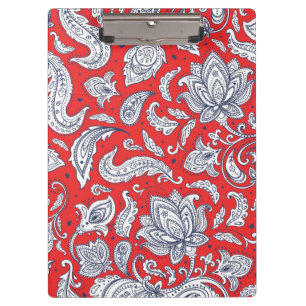 Porte-bloc Motifs de fleurs vintage rouges mignons
