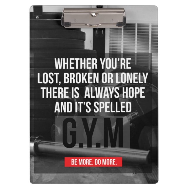 Porte-bloc Motivation de la salle de sport (Devant)