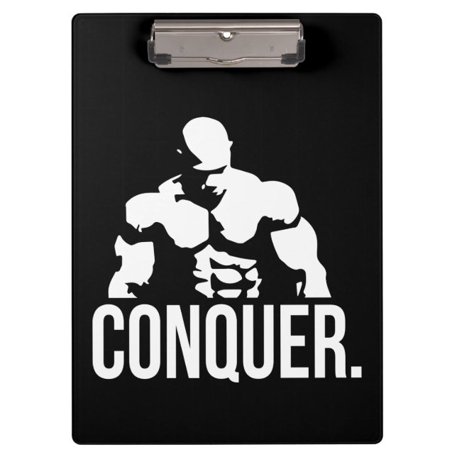 Porte-bloc Motivation du gymnase - CONQUER (Devant)