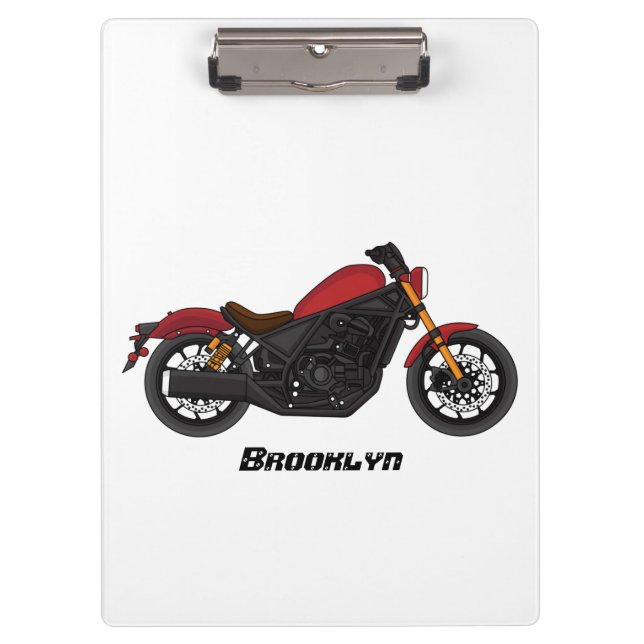 Porte-bloc moto de style croiseur cool (Devant)