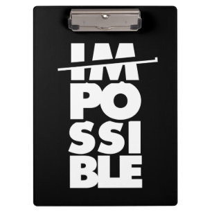 Porte-bloc Mots possibles Impossible, motivation