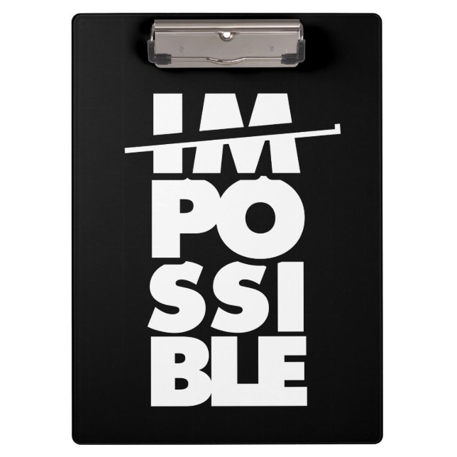 Porte-bloc Mots possibles Impossible, motivation (Devant)