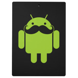 Porte-bloc Moustache Robot Android sur Noir