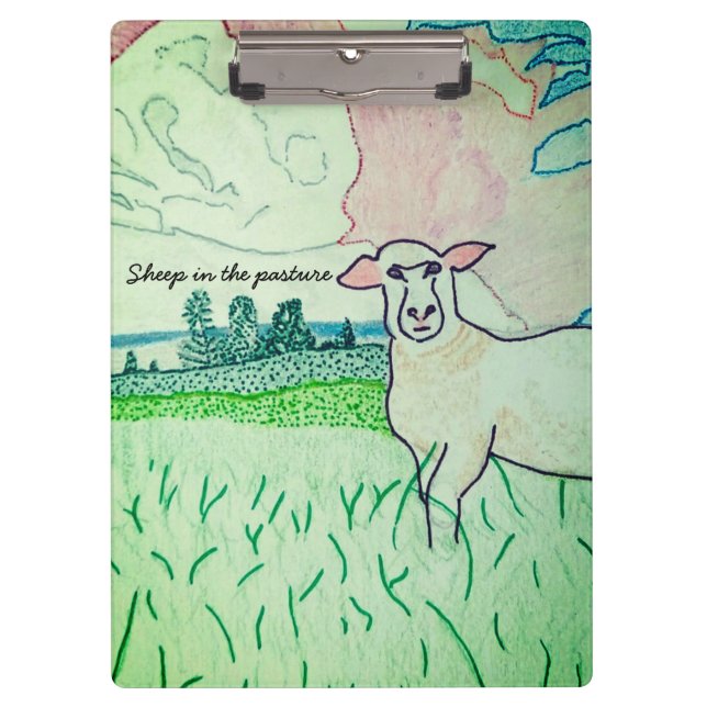 Porte-bloc Moutons dans le pâturage (Devant)