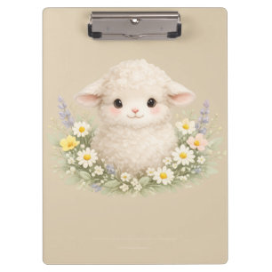 Porte-bloc Moutons Fantaisistes et Fleurs Sauvages pour un Ch