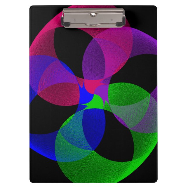 Porte-bloc Multi Color Fusion Geometric Clipboard (Devant)