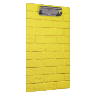 Porte-bloc mur en brique jaune