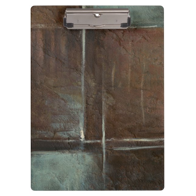 Porte-bloc Mur en brique rouge et gris (Devant)