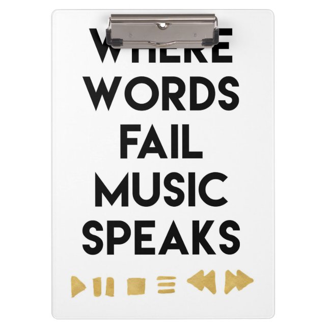 Porte-bloc Musique Art Music Speaks (Devant)