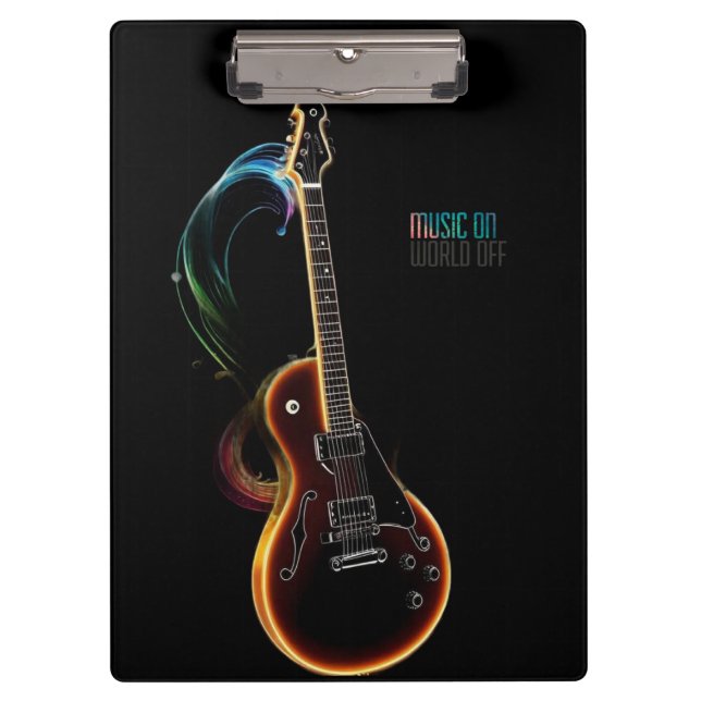 Porte-bloc musique de guitare sur (Devant)