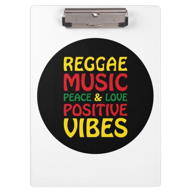 Porte-bloc Musique reggae avec des paroles positives (Devant)