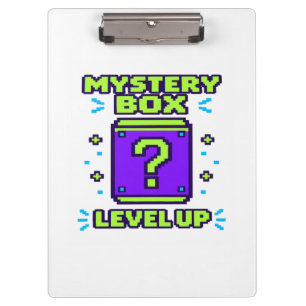 Porte-bloc Mystery Box Level Up Rétro 8 Bit Pixel Gamer T Shi