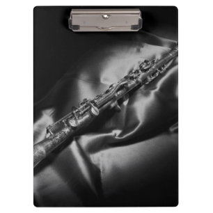 Porte-bloc Nature morte de clarinette ancienne, N&B