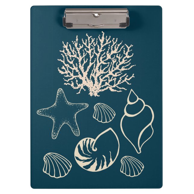 Porte-bloc Nautical Seashell Clipboard  (Devant)